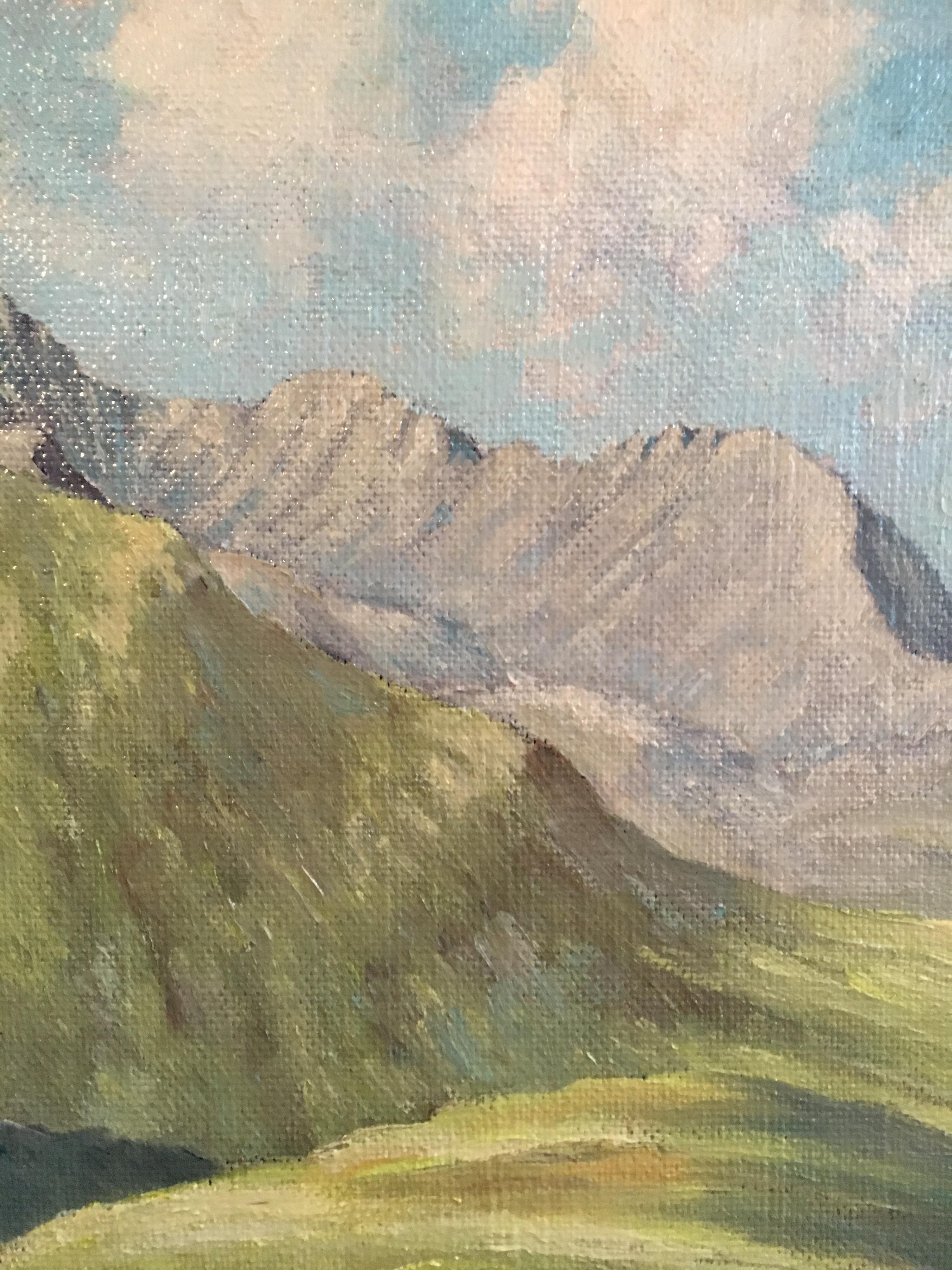 Pâturages verts, paysage impressionniste, peinture à l'huile originale, signée
Par l'artiste gallois Wilfred Colclough, 20e siècle
Signé et daté '76 par l'artiste dans le coin inférieur gauche
Peinture à l'huile sur carton, non encadrée
Taille du
