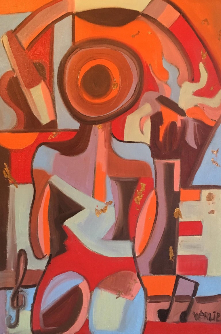 Beatrice Werlie "Au Revoir", Large French Abstract, Original Oil