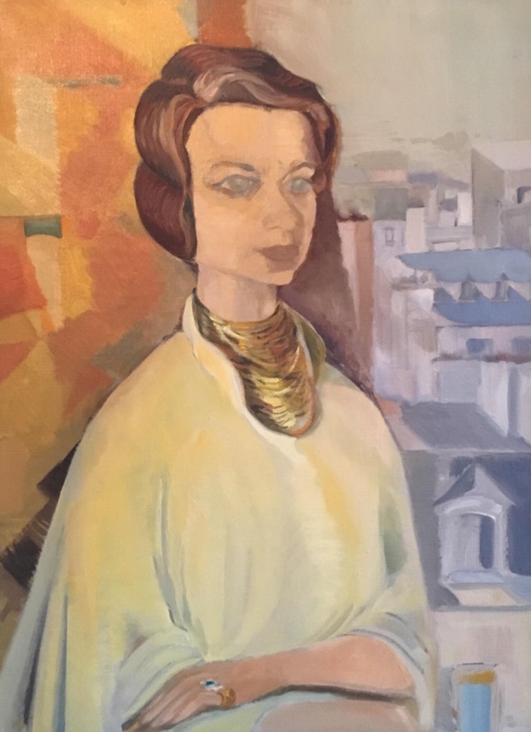Unknown Portrait Painting - Stylish Impressionist Portrait, Female Model, Original Oil Painting