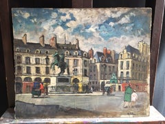 Busteling Streets of Paris, Peinture  l'huile impressionniste originale, signe
