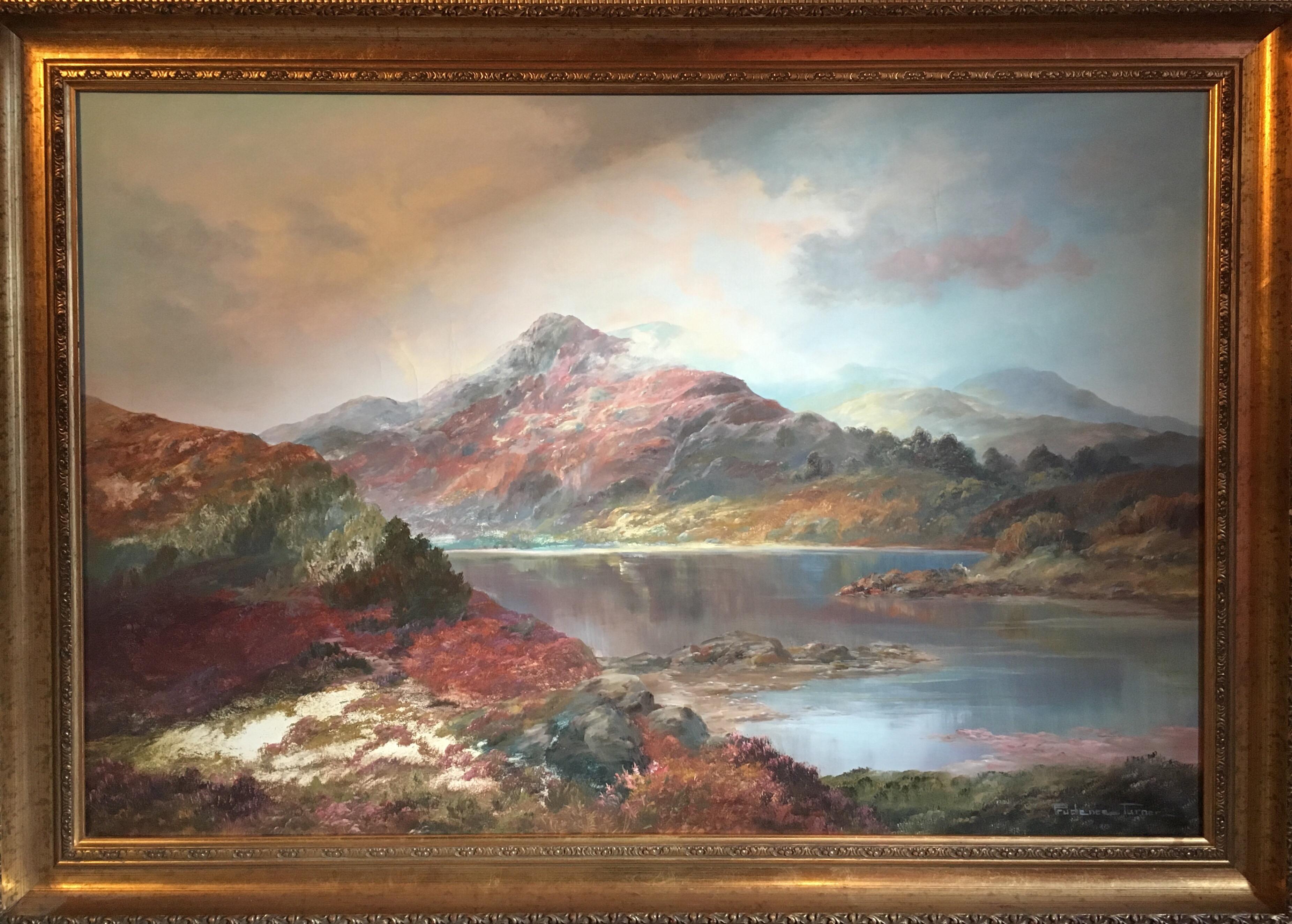 Prudence Turner Still-Life Painting - Tranquil Highlands, 'Wester Ross' Loch Torridon Scotland, Original Frame, Signed