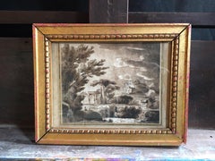 Classical Landscape, Original Glazed Frame, Signed