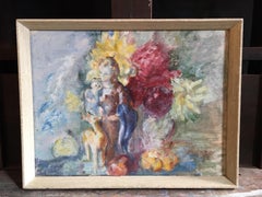 Elegant Portrait, Mother and Child, Original Oil Painting