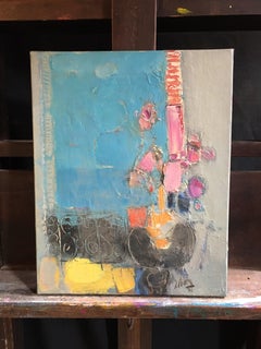 Vibrant Abstract, Blue, Colourful Oil Painting, Original