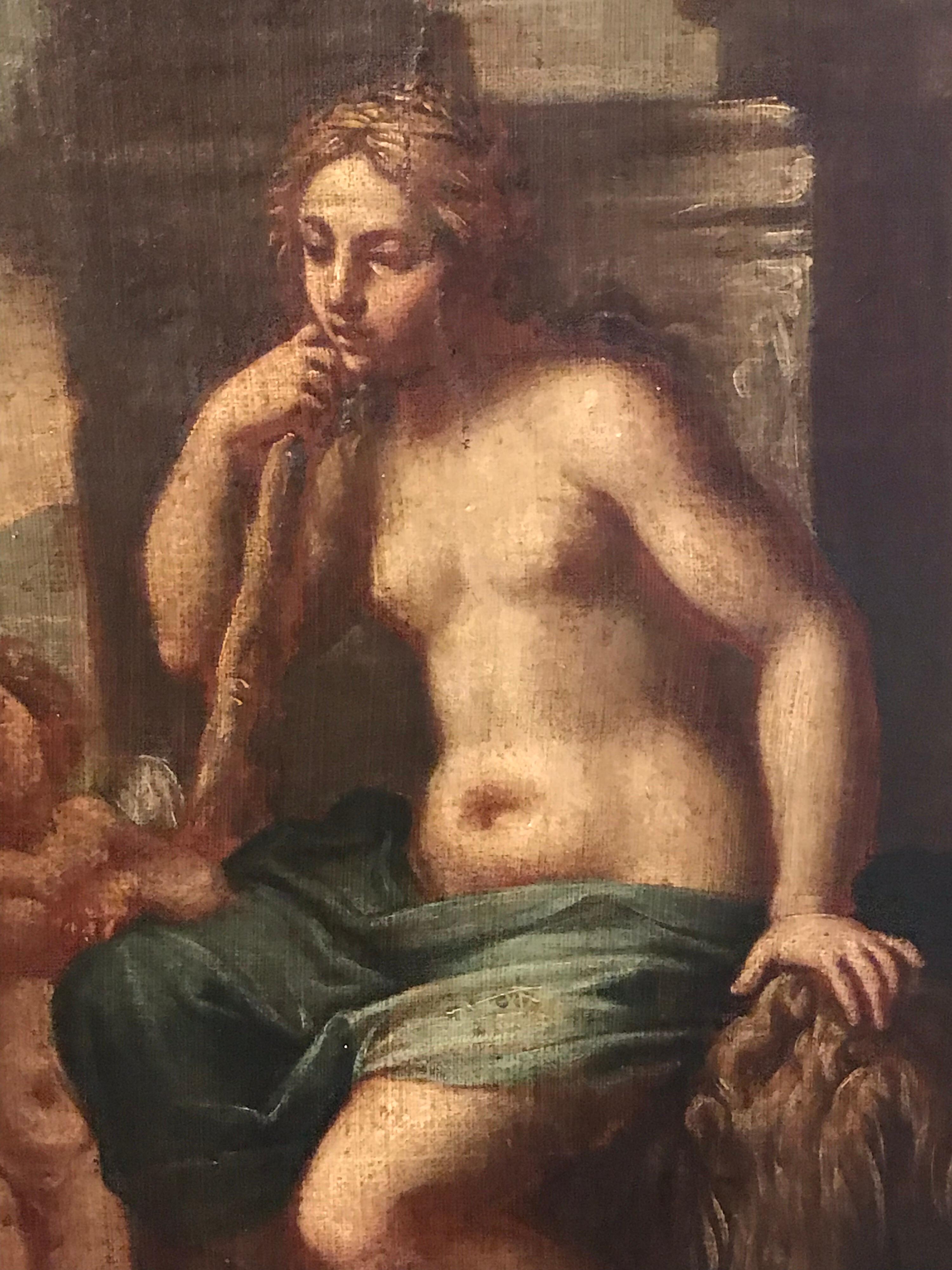 Hercules & Omphale, Fine 18th Century Italian Oil Painting  1