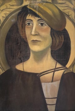Stylised Portrait, Peasant Girl, Impressionist Oil Painting