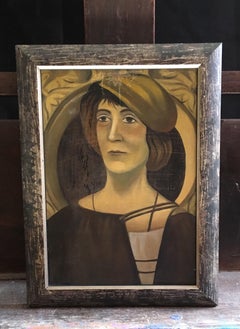 Stylised Portrait, Peasant Girl, Impressionist Oil Painting