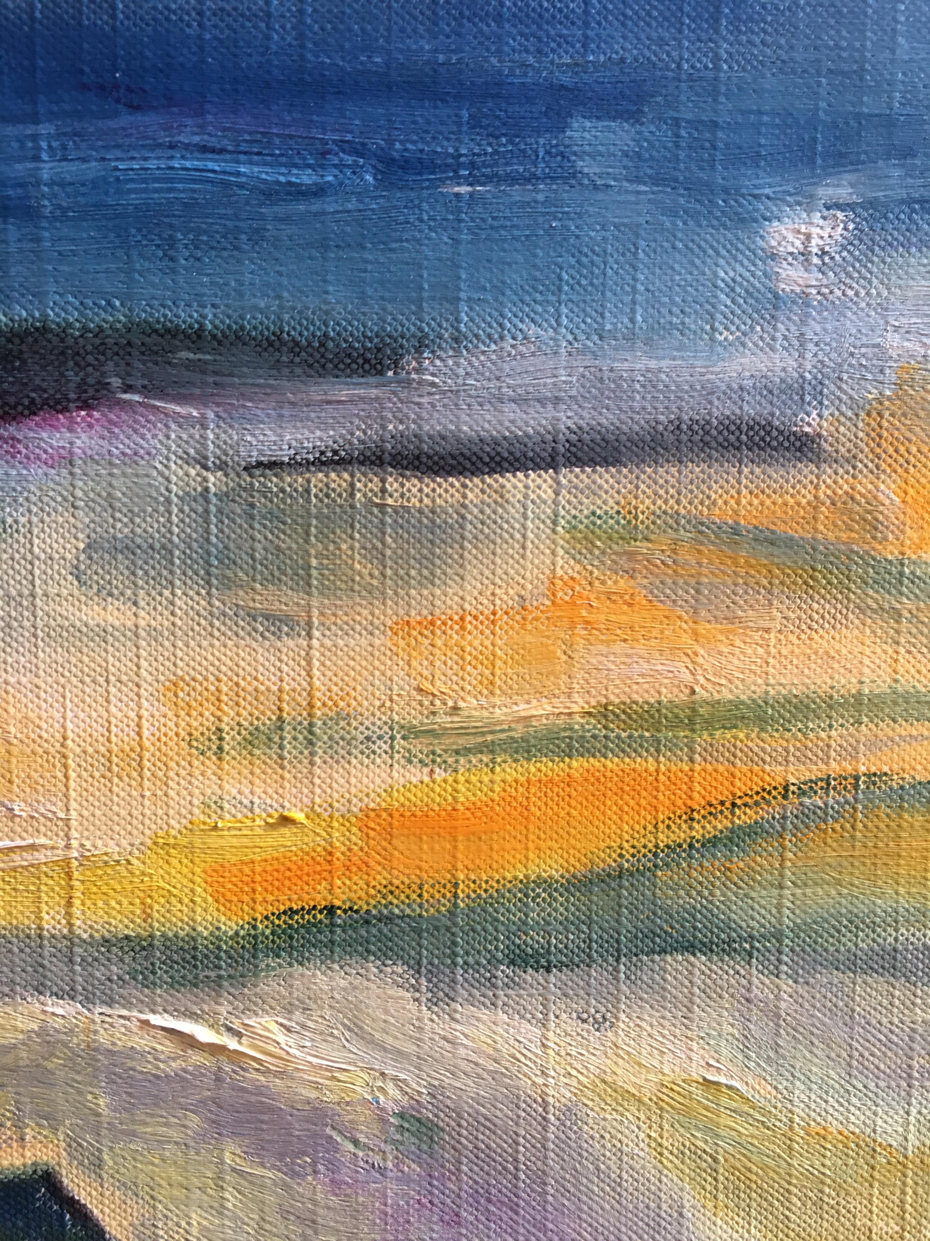 Cabanes de plage, paysage nautique, peinture à l'huile originale française
Artiste d'école française, 20e siècle
Peinture à l'huile sur carton/papier fin, non encadrée
Taille de la carte : 9 x 15 pouces

Ravissante peinture à l'huile impressionniste
