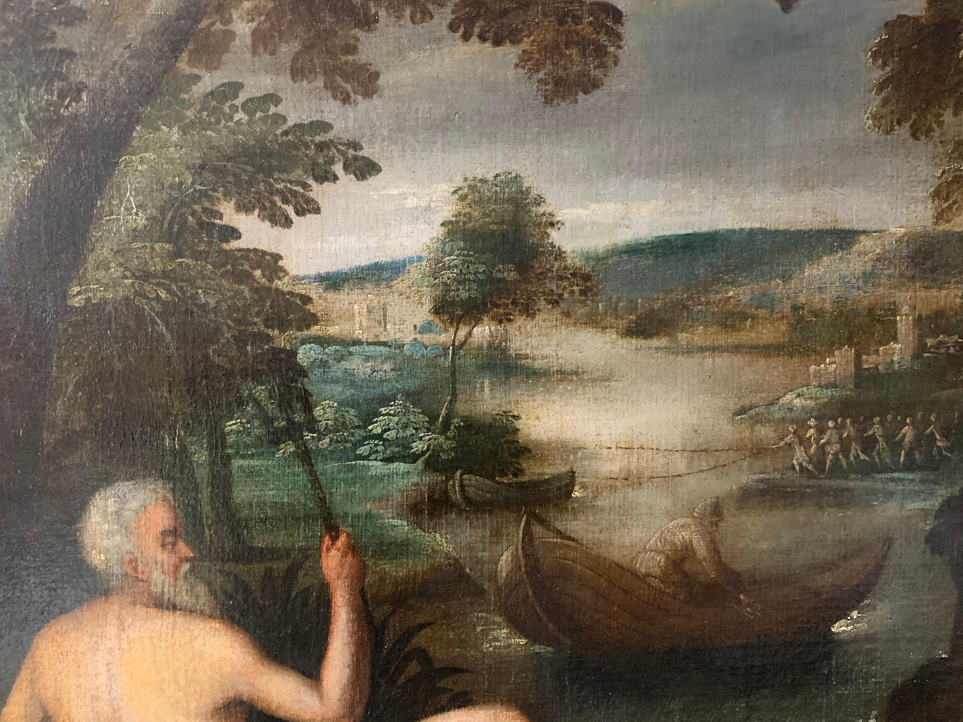 The Miraculous Catch of Fish
Italian School, circa 1600
circle of Pozzoserrato (1550-1605)
oil painting on canvas, framed
framed size: 40 x 53 inches
provenance: private collection, south of France

Very fine quality early Italian Old Master oil