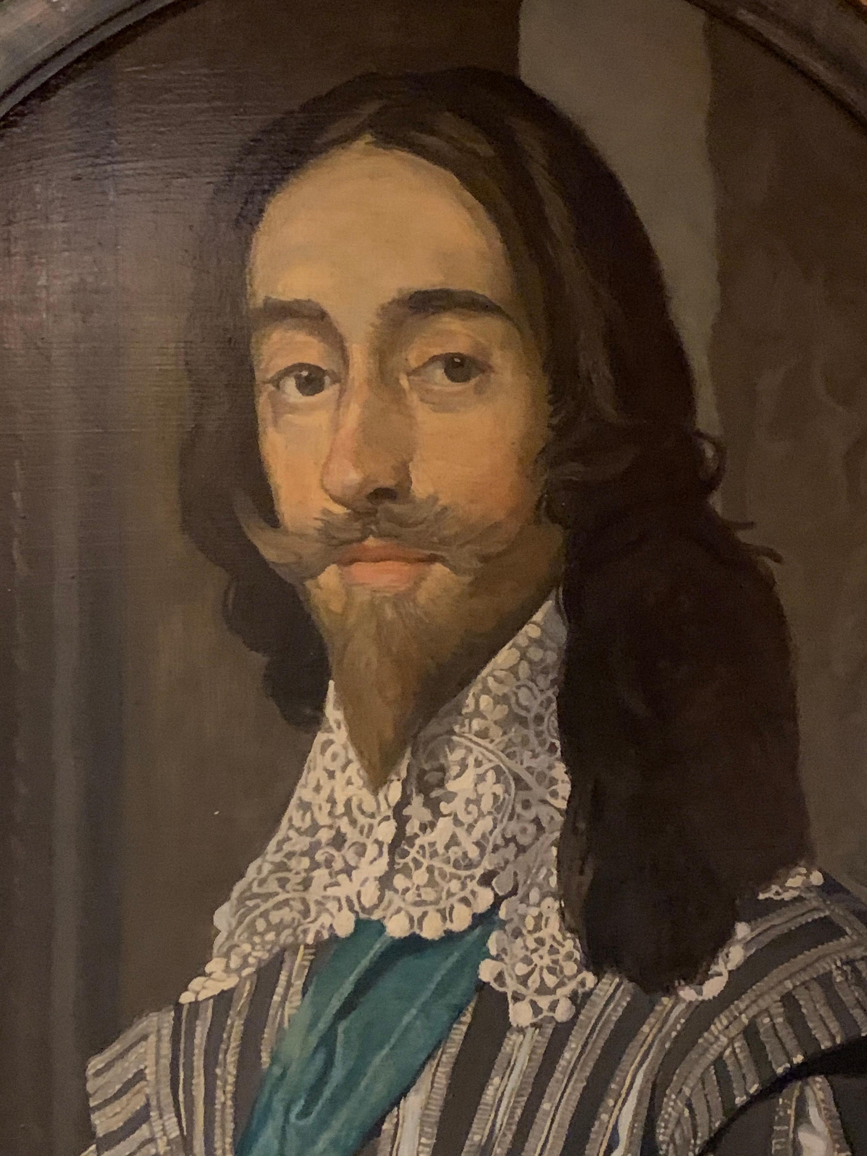King Charles I of England, Scotland and Ireland
British School, early 20th century
oil painting on wood panel, framed
panel: 28.5 x 24 inches
framed: 36 x 32 inches
provenance: private UK collection

Beautifully decorative British oil painting