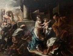 The Adoration of the Magi 17th Century Austrian Old Master Oil Painting