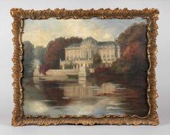 Monrepos Castle Lake Egolheim Germany Beautiful Chateau by Lake large oil