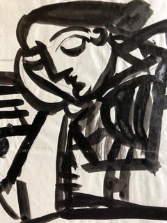CARLOS CARNERO (1922-1980) ORIGINAL DRAWING BY FERNAND LEGER STUDIO WORKER