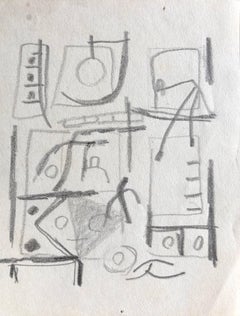 CARLOS CARNERO (1922-1980) DISEGNO ORIGINALE DELL'OPERAIO DELLO STUDIO A DI FERNAND LEGER