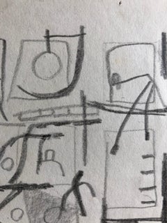 CARLOS CARNERO (1922-1980) DISEGNO ORIGINALE DELL'OPERAIO DELLO STUDIO A DI FERNAND LEGER