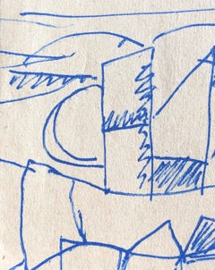 CARLOS CARNERO (1922-1980) DISEGNO ORIGINALE DELL'OPERAIO DELLO STUDIO A DI FERNAND LEGER