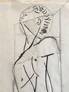 CARLOS CARNERO (1922-1980) DIBUJO ORIGINAL DE FERNAND LEGER TRABAJADOR DEL ESTUDIO