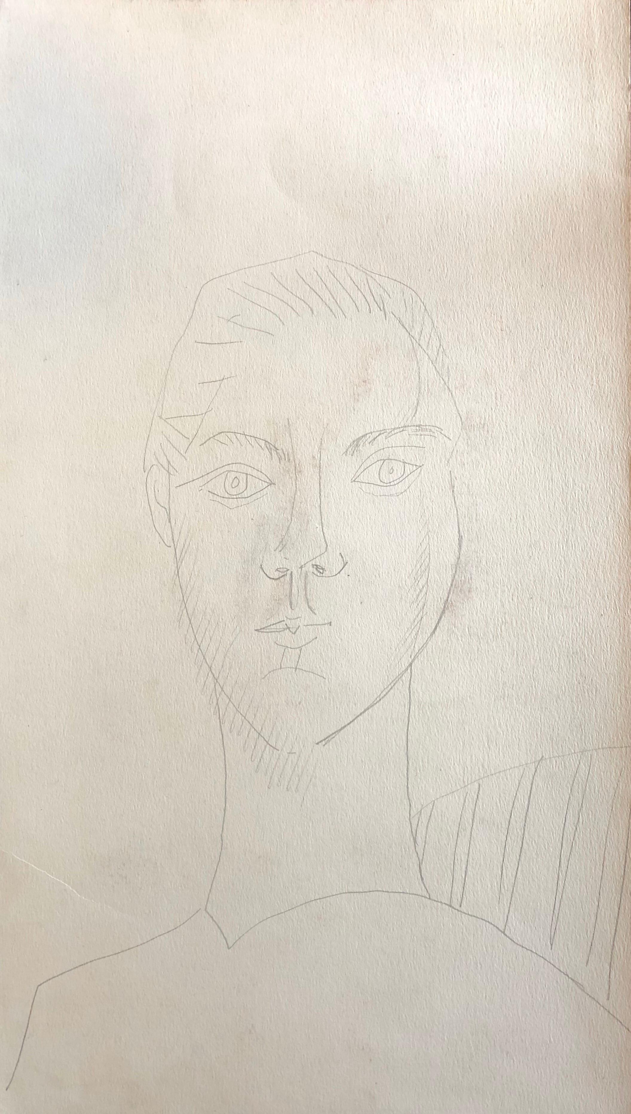 CARLOS CARNERO (1922-1980) DISEGNO ORIGINALE DELL'OPERAIO DELLO STUDIO A DI FERNAND LEGER