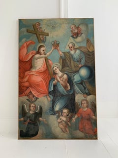 ENORMOUS 18th CENTURY SPANISH OLD MASTER OIL PAINTING - ASSUMPTION OF THE VIRGIN