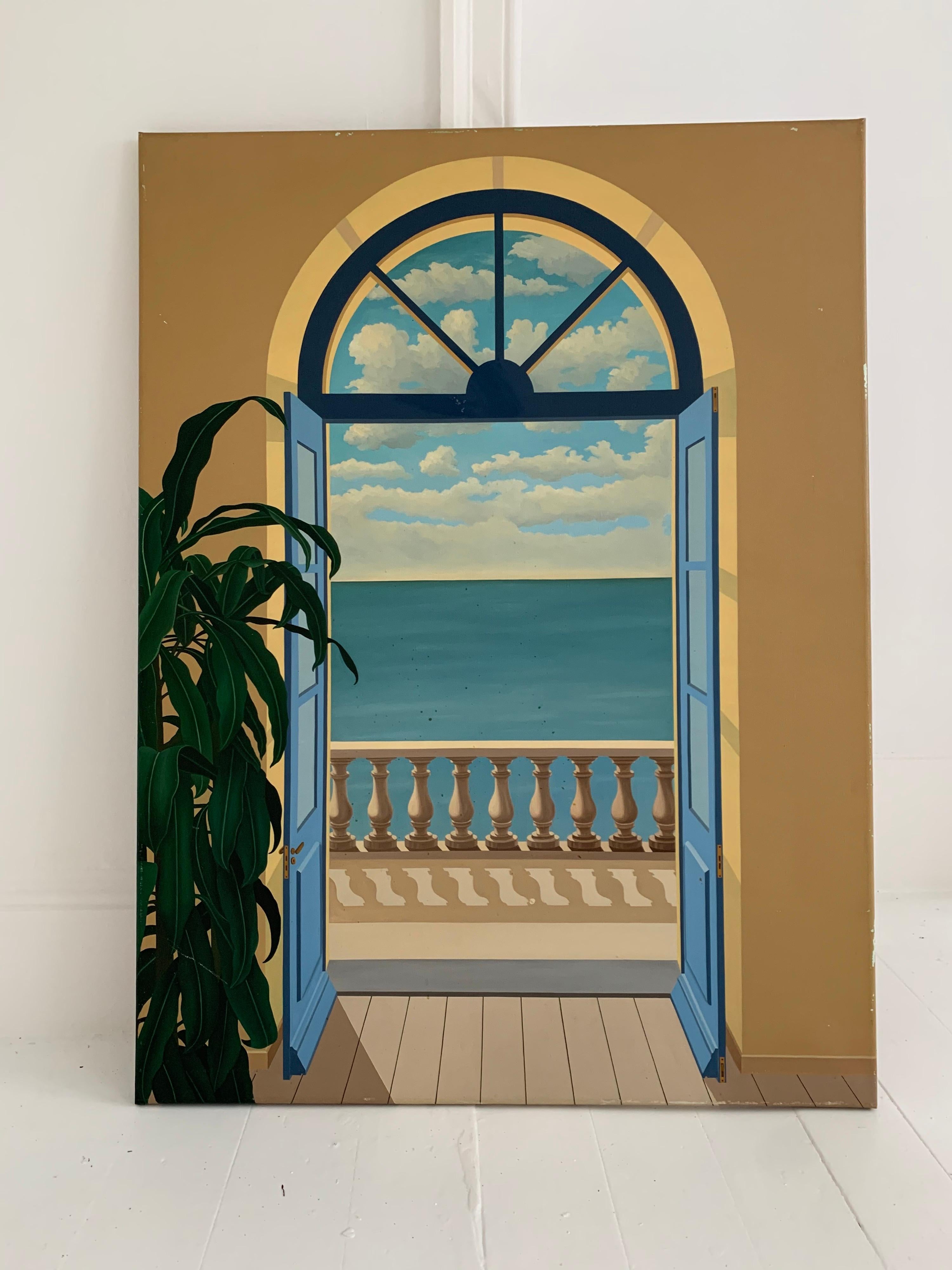 painting of a window looking out