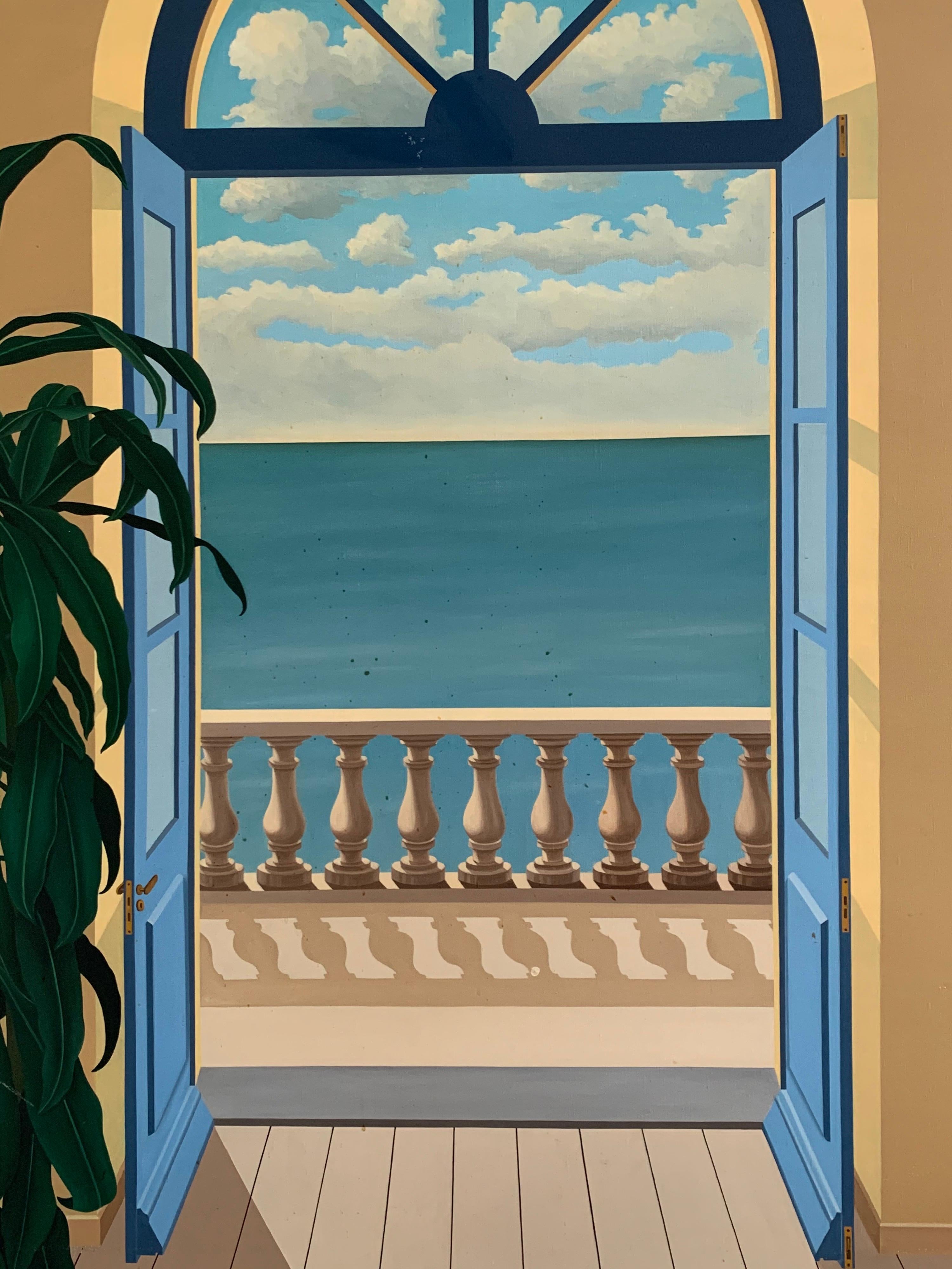 paintings looking through a window
