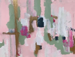 natasha rufus isaacs Huge British Contemporary Abstract Painting Soft Pastel Shade Muted Colours