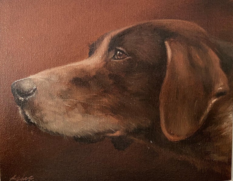 <i>German Short Haired Pointer</i>, 2020, by John Silver, offered by The Stag Gallery