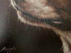 Springer Spaniel Dog portrait, original English Dog oil painting listed artist