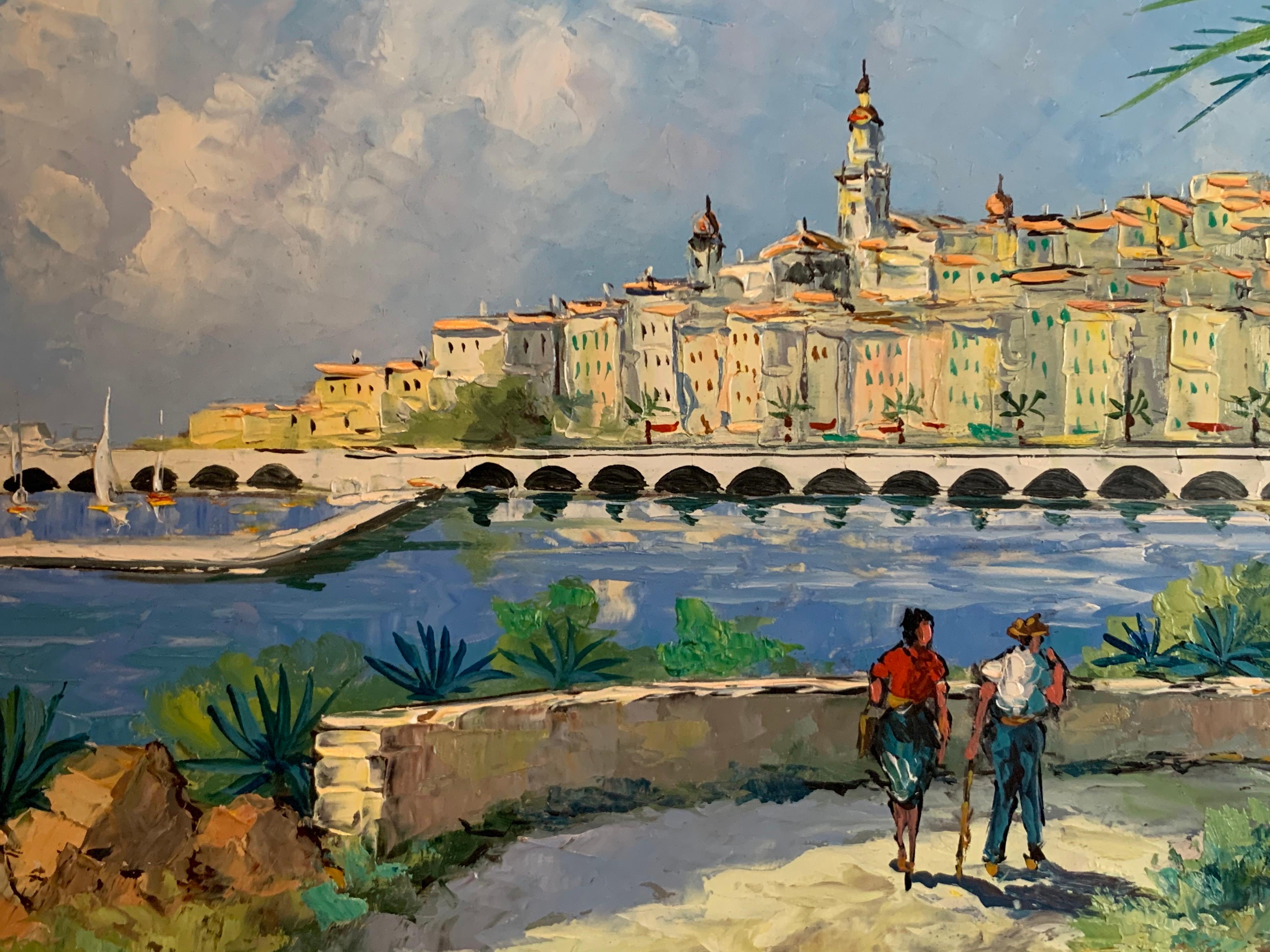 Costa Azzurra
Scuola francese, firmato in basso a destra
circa 1980
dipinto a olio su tavola, incorniciato
dimensioni incorniciate: 19 x 27 pollici
condizioni: ottime
provenienza: collezione privata, Francia

Olio francese superbamente luminoso e