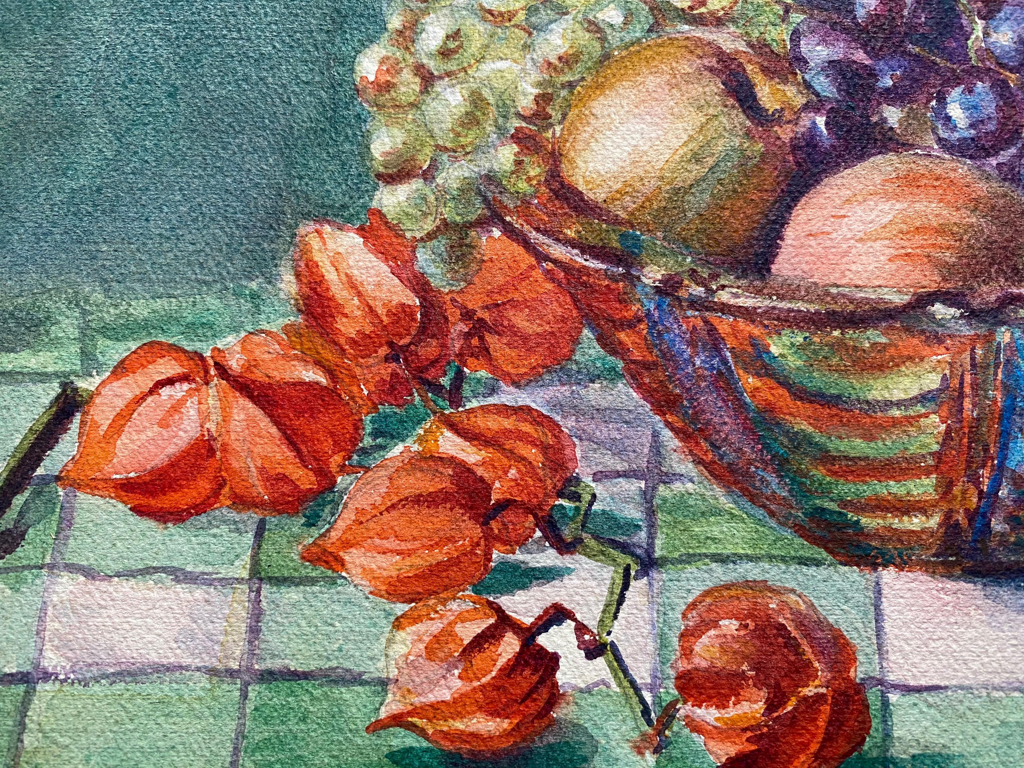 Acquerello impressionista francese dei primi del '900 firmato da Marie Carreau - Art di Marie-Amelie Chautard-Carreau