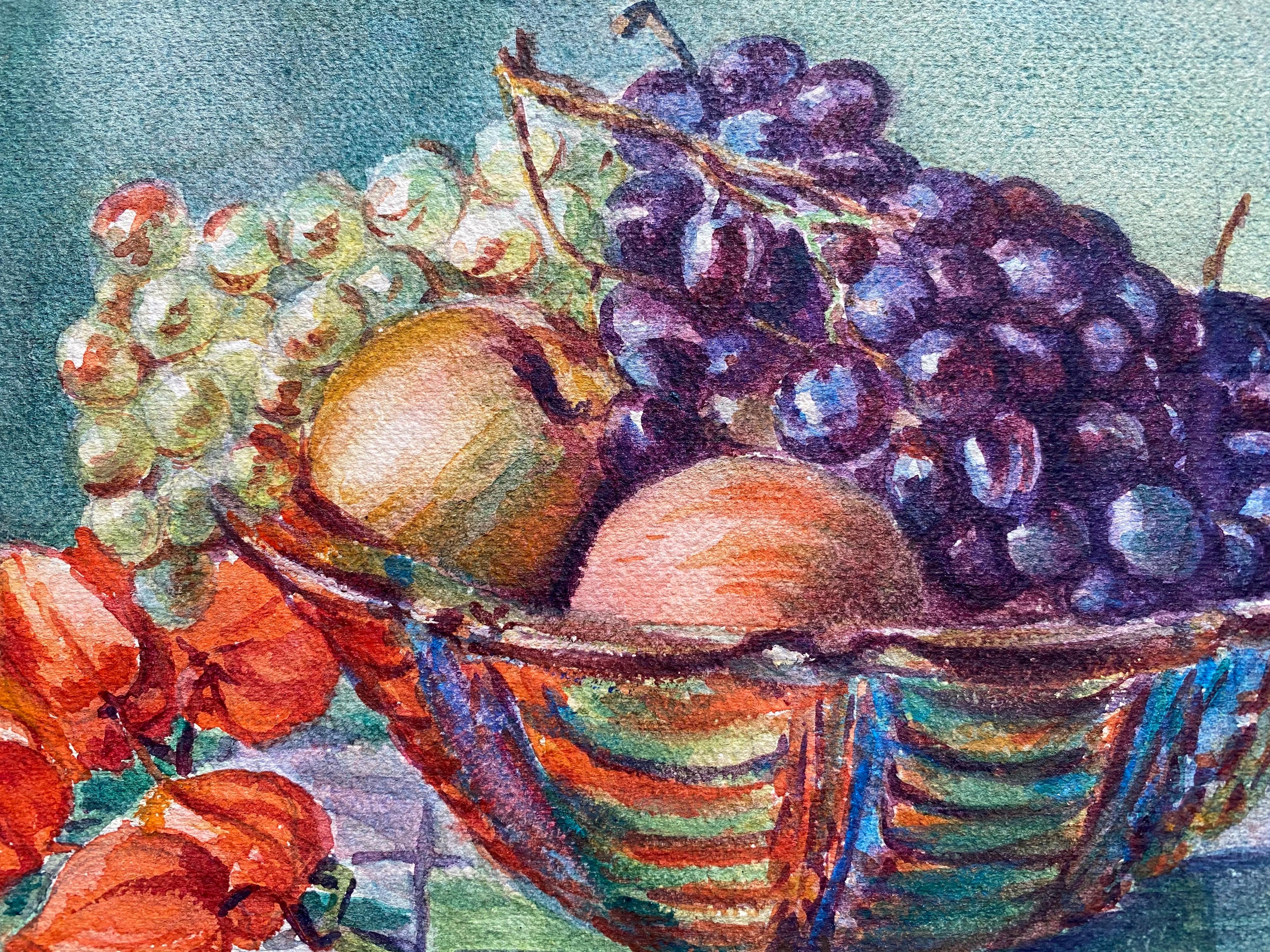 Acquerello impressionista francese dei primi del '900 firmato da Marie Carreau - Art Impressionismo di Marie-Amelie Chautard-Carreau