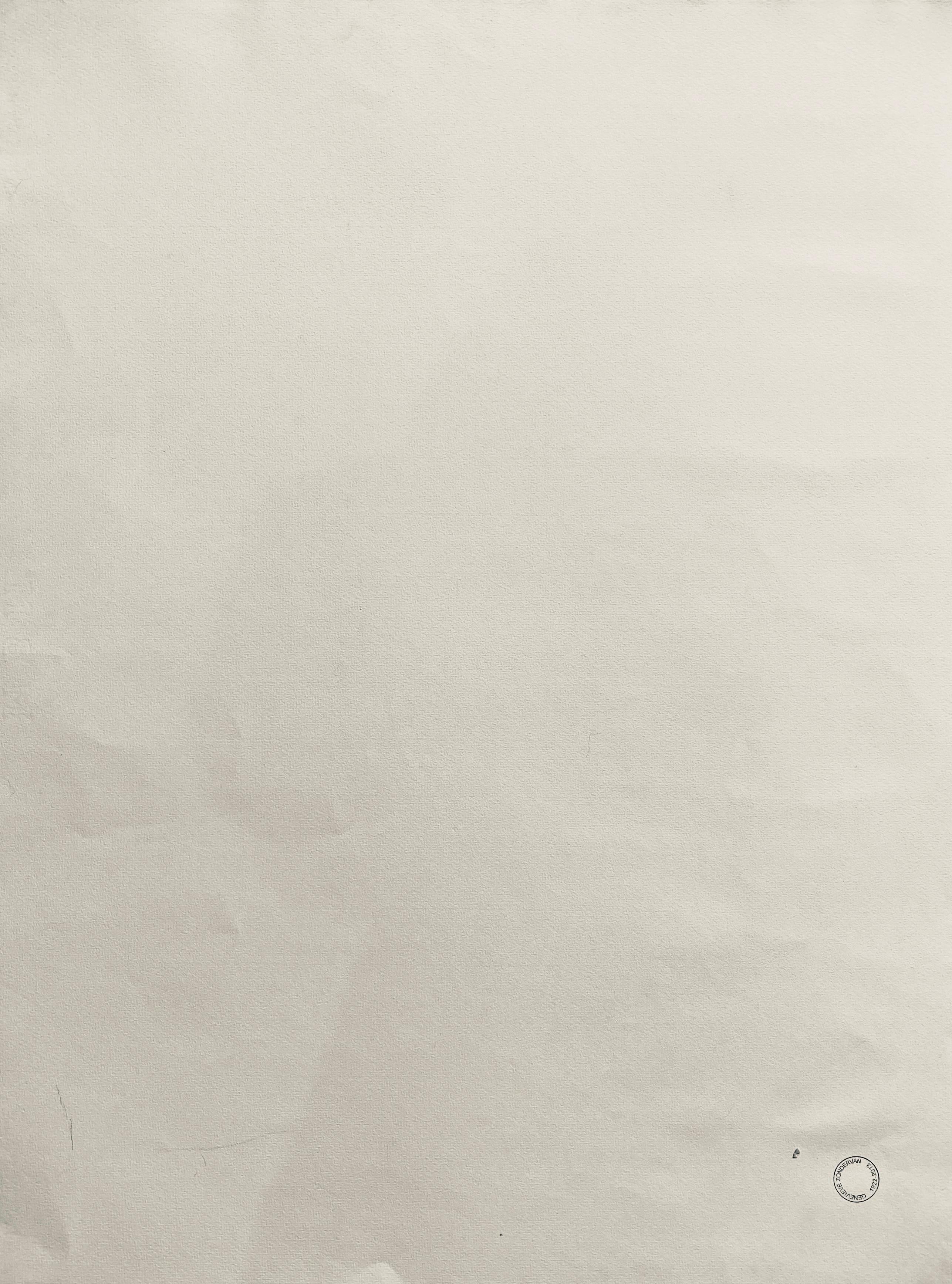 Französische Kohlezeichnung aus der Mitte des 20. Jahrhunderts – Porträt einer stehenden nackten Frau (Post-Impressionismus), Art, von GENEVIEVE ZONDERVAN (1922-2013)