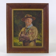 Lord Baden-Powell, Fine Portrait Oil Painting - Founder & Chief Scout