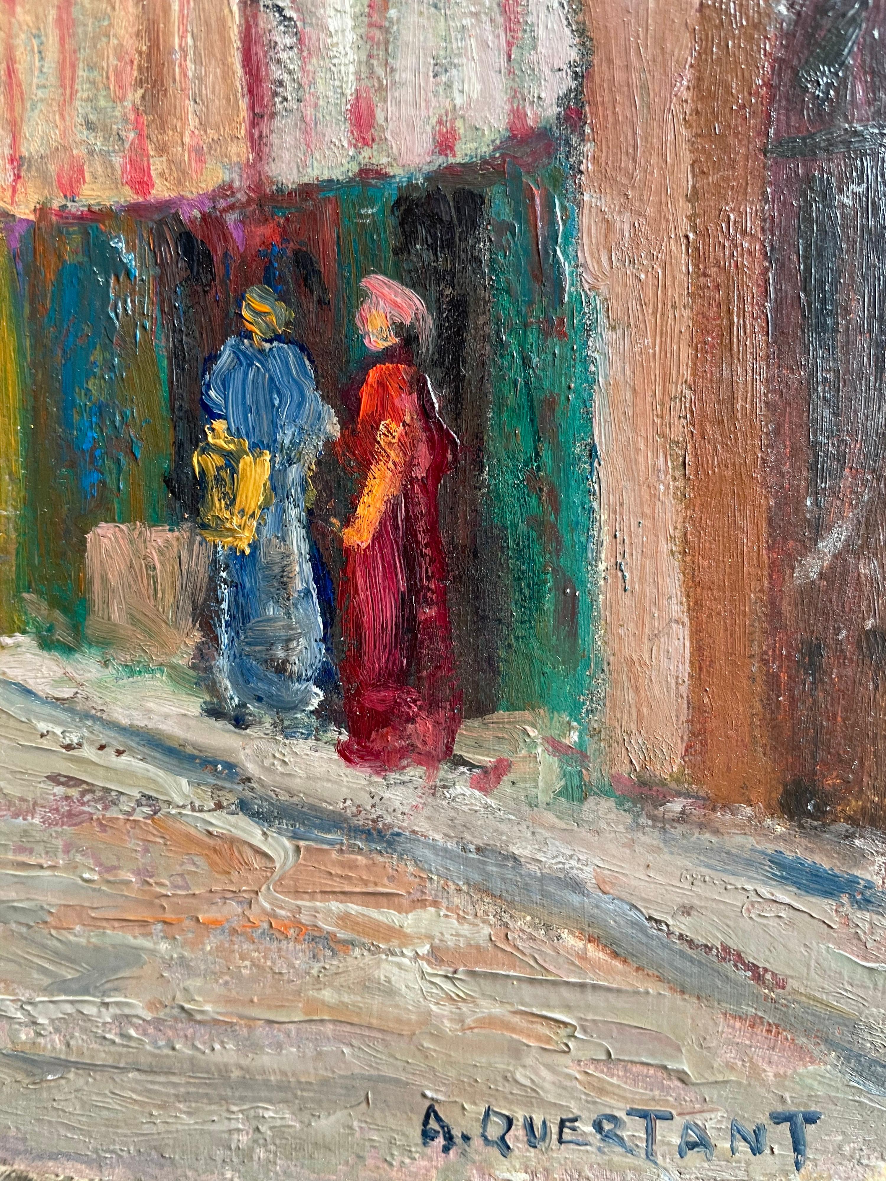 Artista/ Escuela: Alfred Quertant, francés, hacia 1930, firmado abajo a la derecha

Título: El casco antiguo, Niza

Técnica: Óleo sobre tabla, sin enmarcar

Tamaño: cuadro: 46cm x 33cm

Procedencia: de una colección privada de Francia.

Estado: el
