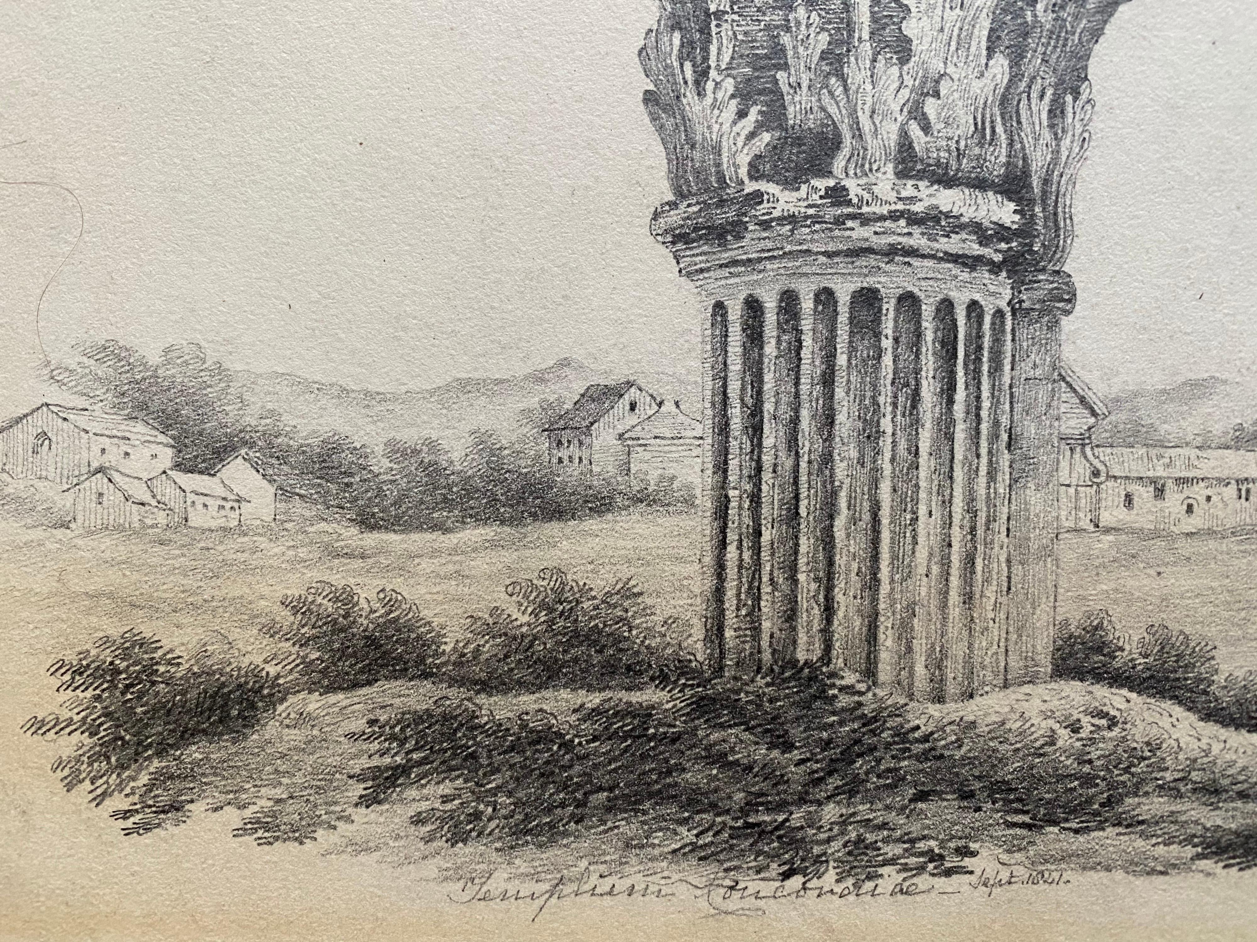 ancient ruins drawing