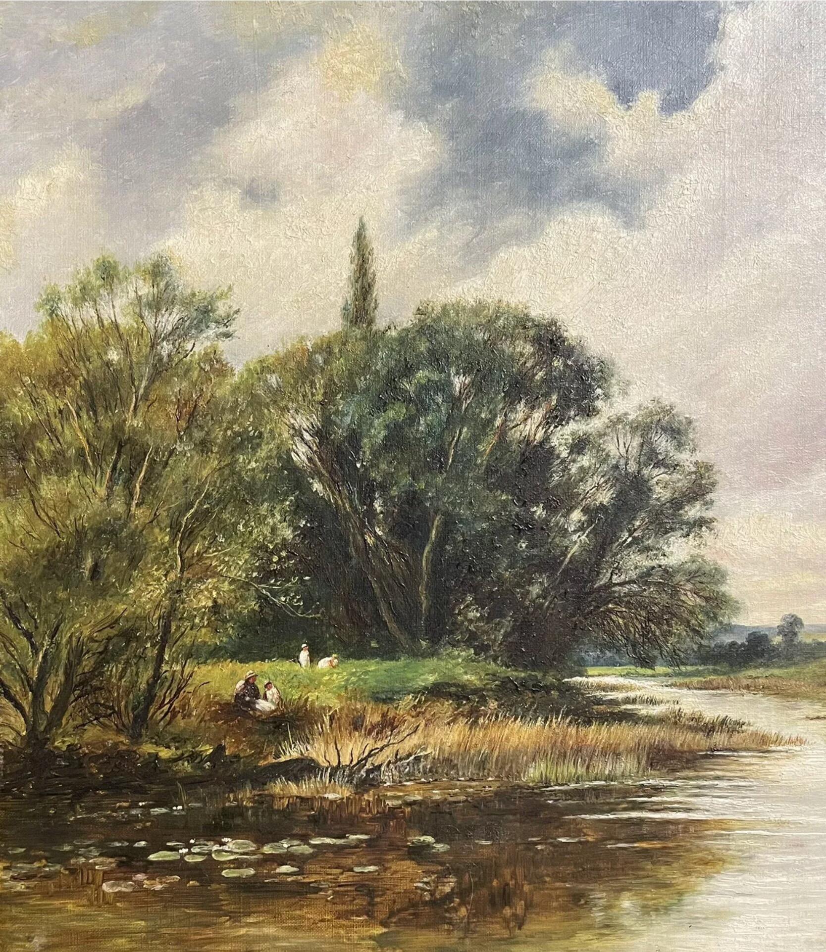picnic by the river painting