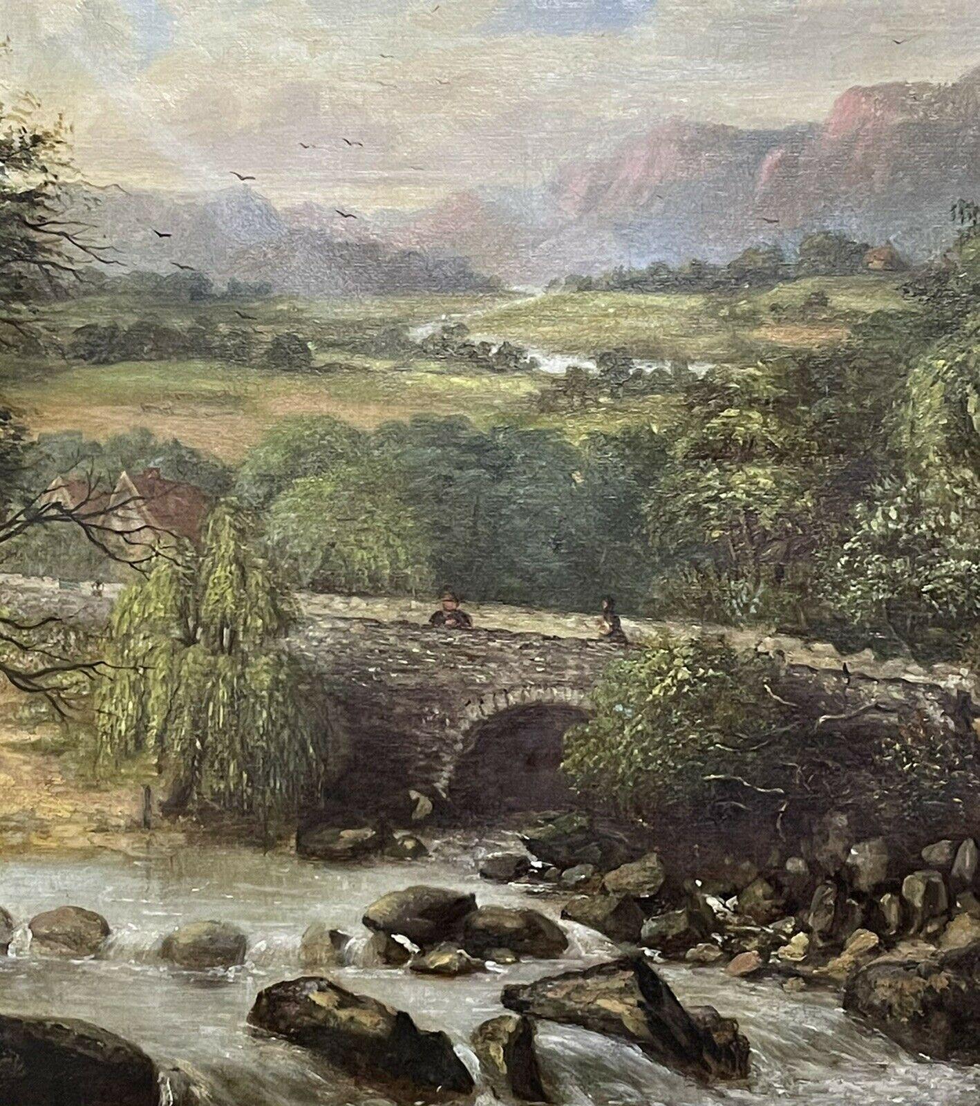 Artist/ School: signed, 'Barnes' (British School, 19th century), dated 1867. 

Title: Mountainous River Landscape. 

Medium: oil painting on canvas, framed.

Size:  painting: 11 x 21 inches, frame: 18 x 28.25 inches 

Provenance: private collection,