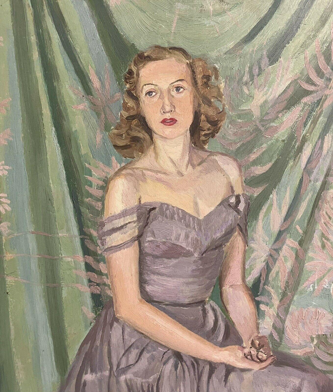 Artist/ School: Frank Graves (British 1913-2001), signed and dated 1946.

Title: Portrait of the artists wife.

Medium: oil painting on board, unframed.

Size:  painting: 22 x 14.5 inches

Provenance: private collection, England

Condition: The