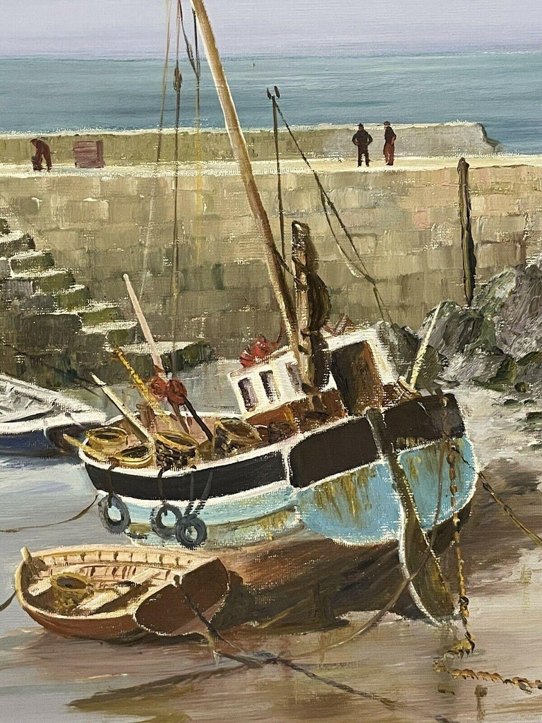 lester-atack-vintage-cornish-fishing-harbor-scene-signed-oil