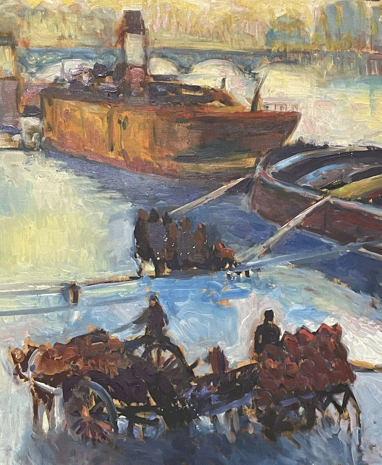 PATRICE LANDAUER (né en 1962) HUGE IMPRESSIONIST OIL - RIVER SEINE PARIS en vente 2