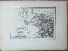 Collection of Six Antique Engravings of Ancient Greek Regions and Territories