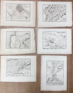 Set di sei incisioni antiche Piante storiche delle città greche antiche