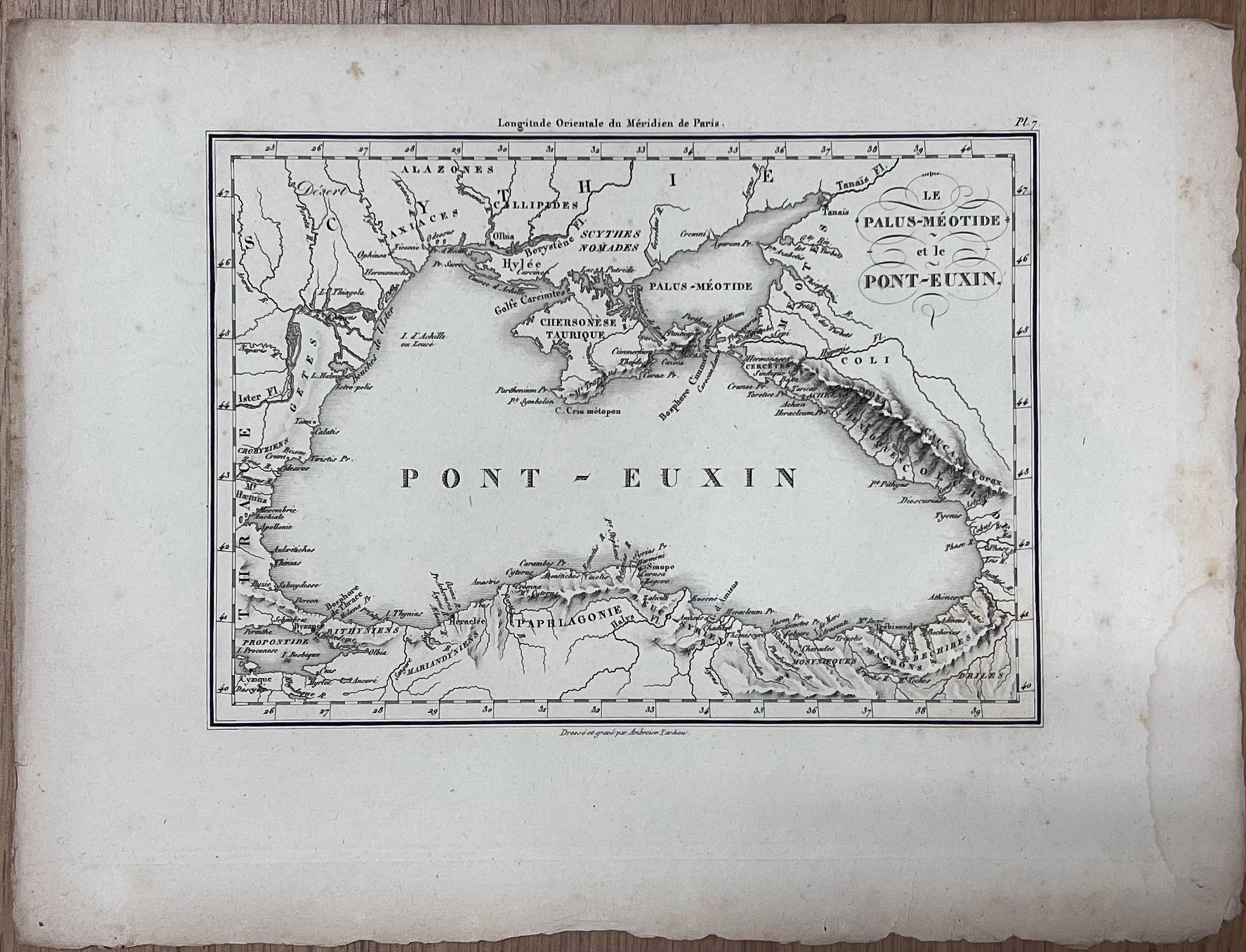 Collectional de cinq cartes anciennes
chaque dessin : 9 x 12 pouces
provenance : collection privée
état : très bon et sain

Description : Cet ensemble de cinq cartes anciennes finement détaillées offre un aperçu captivant de la géographie des