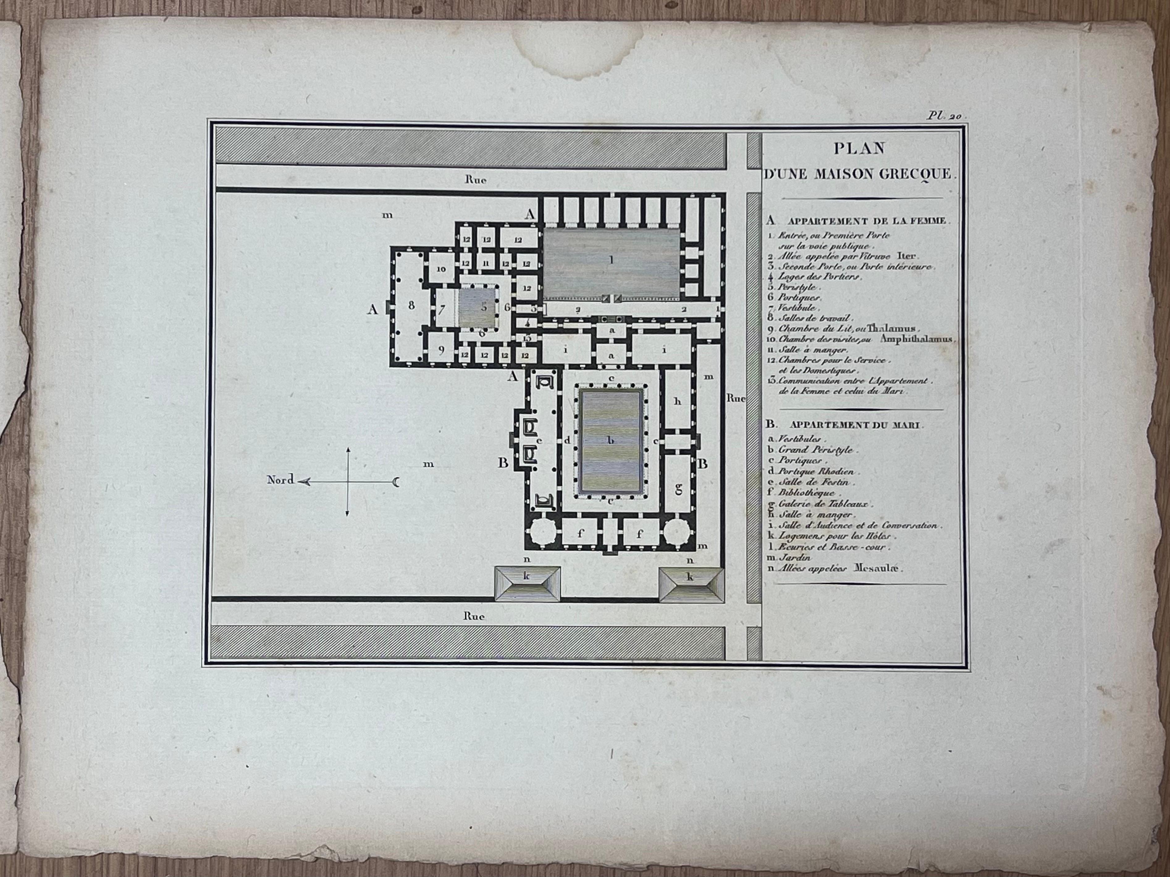 Set di quattro disegni architettonici
ogni disegno: 9 x 12 pollici
provenienza: collezione privata
condizioni: ottime e solide condizioni

Descrizione: Questa serie di quattro incisioni mostra gli intricati disegni architettonici e la disposizione