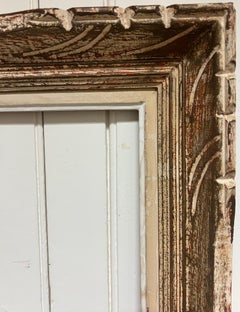 Mid Century Französisch Bilderrahmen original Vintage Shabby Chic Grau Beige Farbe