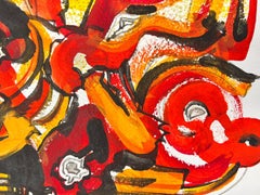 French Expressionist Abstract Original Painting Artists Studio Provenance