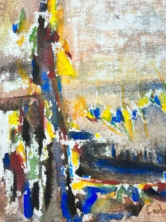 French Expressionist Abstract Original Painting Artists Studio Provenance