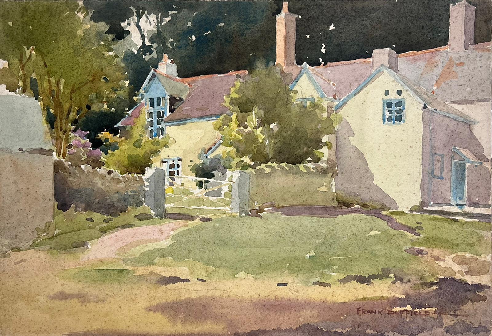 Landscape Art di Frank Duffield - Paesaggio di casa di campagna inglese English Impressionist Pittura della metà del 20° secolo