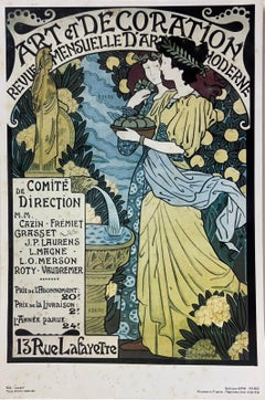 Affiche française Art déco imprimée en couleur