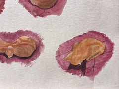 Four Orange Kittens Watercolour Painting